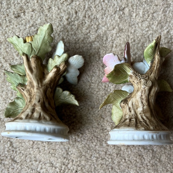 LEFTON - 2 BUTTERFLY FIGURINES (x2).  VINTAGE HAND-PAINTED CHINA - Picture 7 of 8